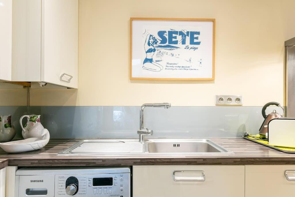 Appartement T4 Centre Ville Sete Tout Confort 3 Chambres Екстериор снимка